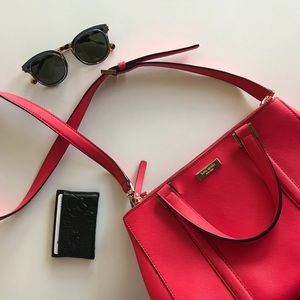 Kate Spade bright pink crossbody bag.